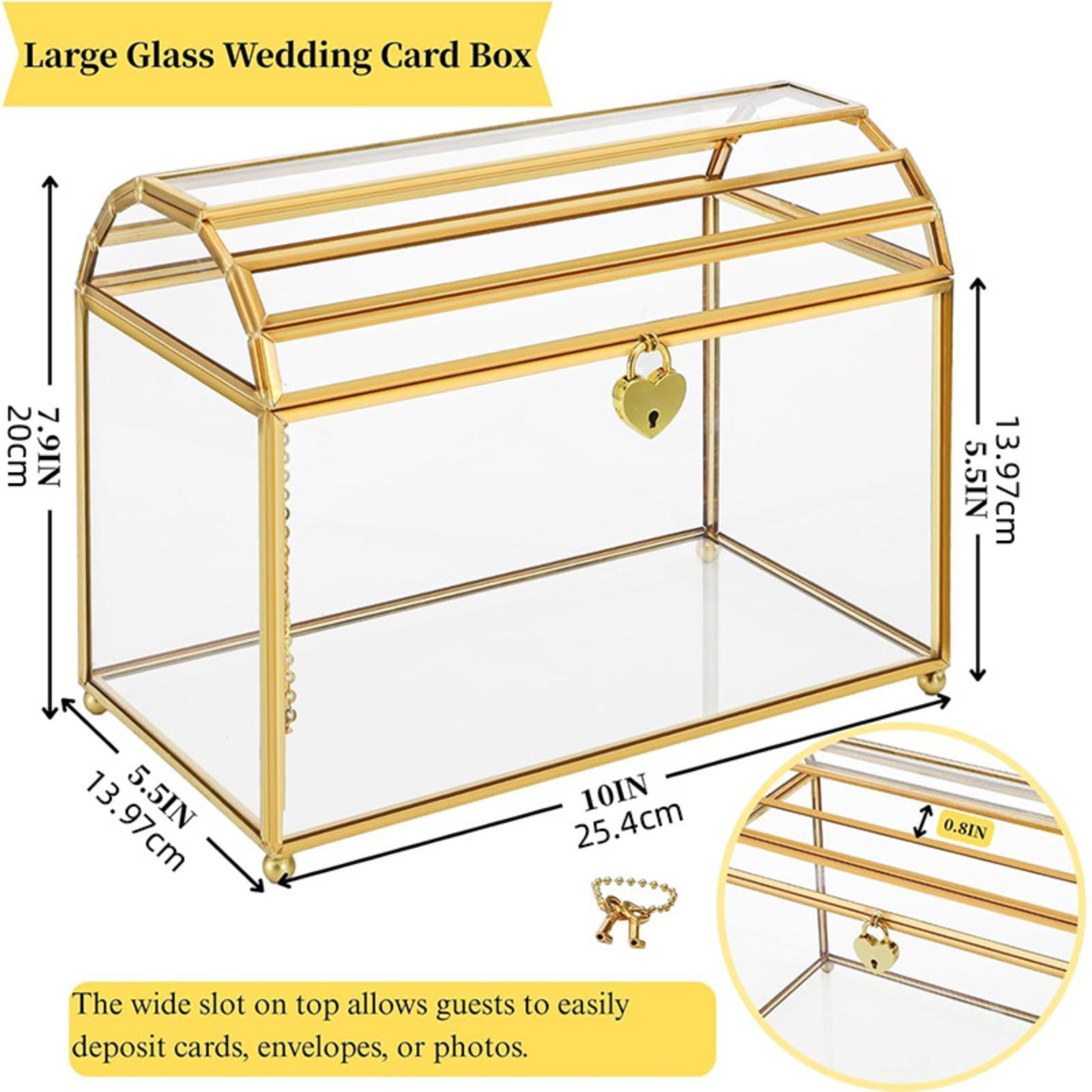 Wedding Card Box - Wadah Penyimpanan Kotak Kartu Pernikahan Kaca