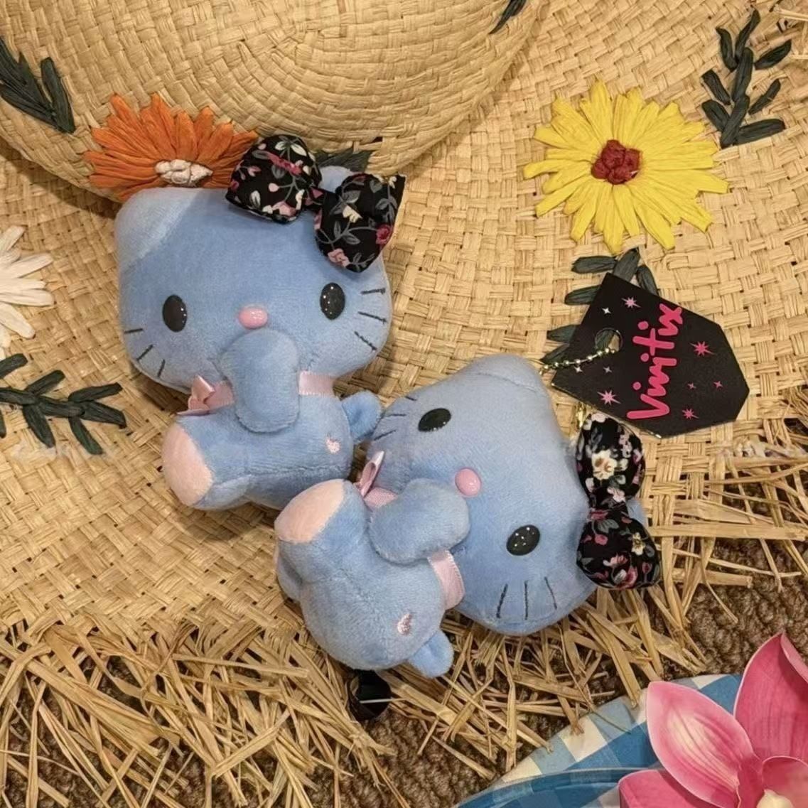 Good Floral & Wedding Decor Supply Photos - Boneka Hello Kitty Biru Bermotif Bunga