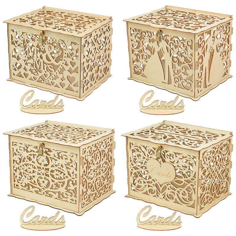 30X24X21cm DIY Kotak Kartu Had - Wedding Card Box ulasan dan harga