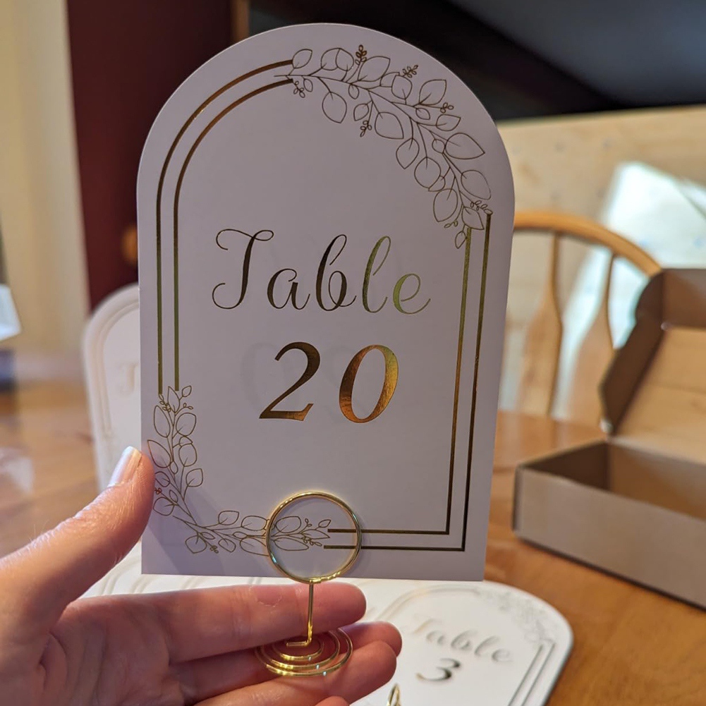 AT19 – Nomor Meja Pernikahan 1 - Table Number Gold ulasan dan harga