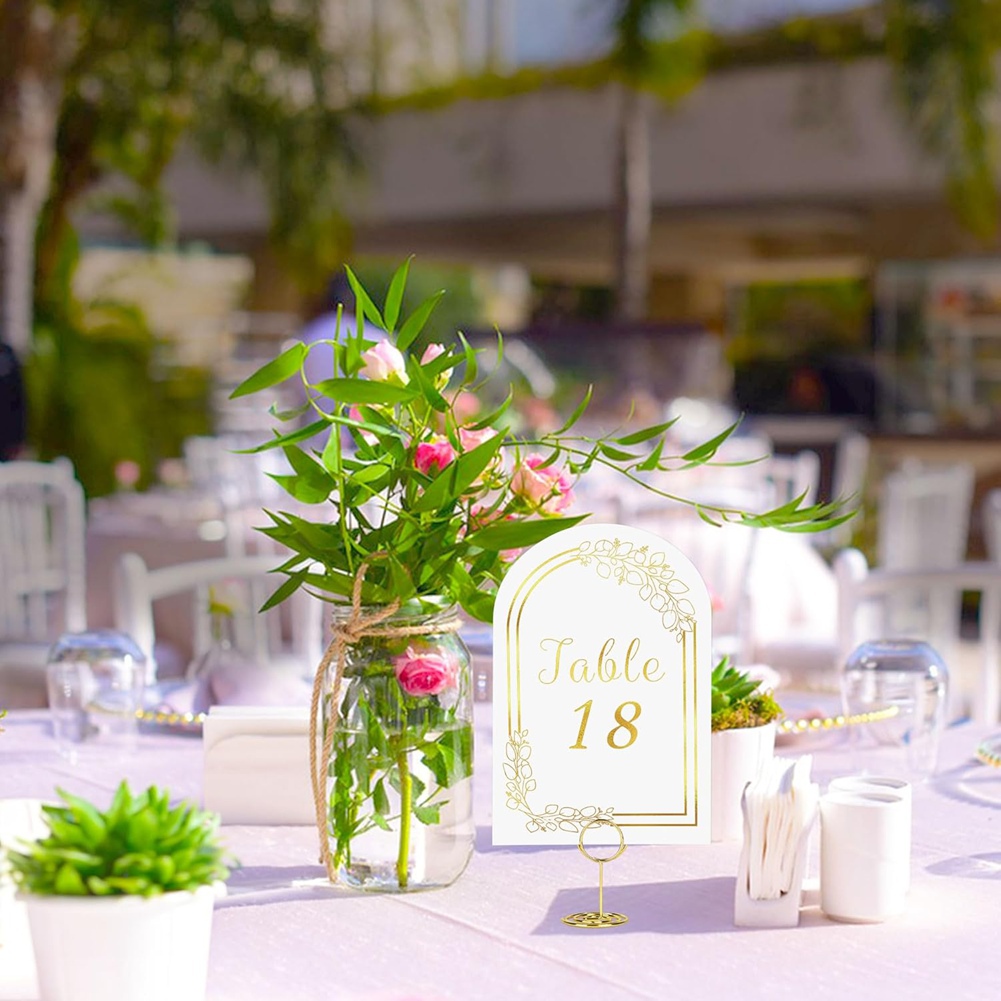 AT19 – Nomor Meja Pernikahan 1 - Table Number Gold ulasan dan harga