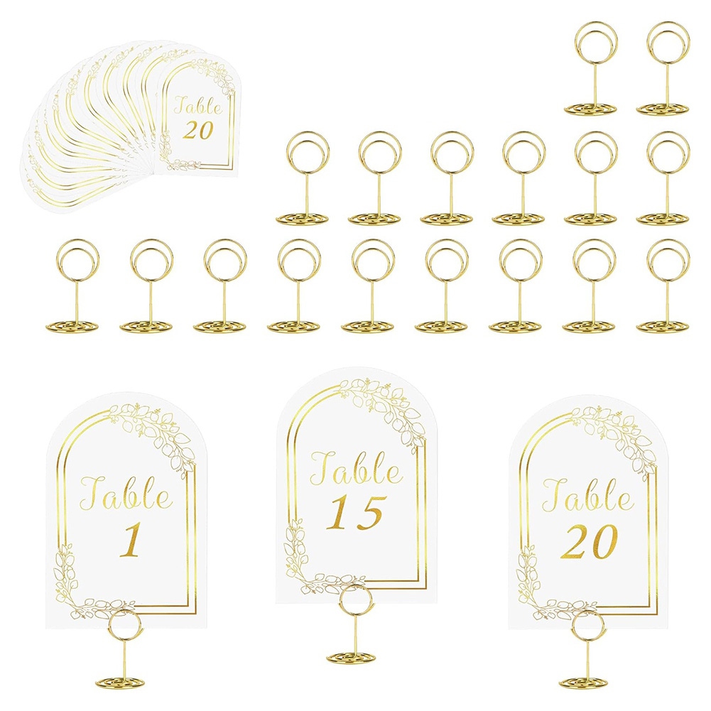 AT19 – Nomor Meja Pernikahan 1 - Table Number Gold ulasan dan harga