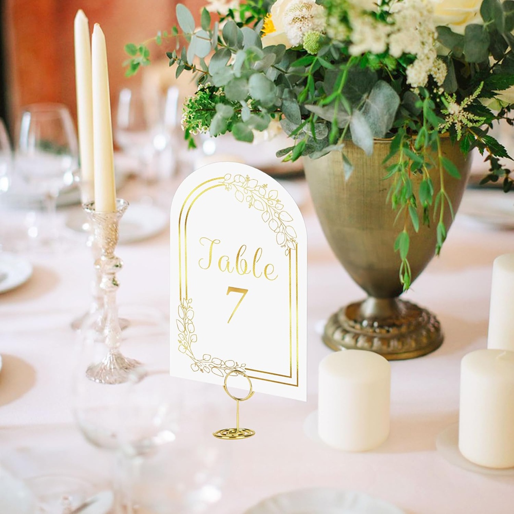 AT19 – Nomor Meja Pernikahan 1 - Table Number Gold ulasan dan harga