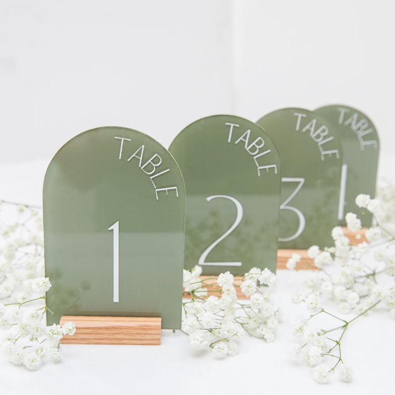 Nomor Meja Pernikahan Akrilik  - Table Number Gold ulasan dan harga