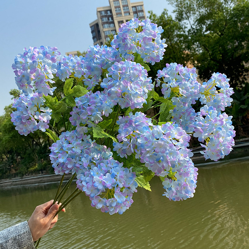 3 Buah 4 Kepala Hydrangea Rang - Wedding Decor Supply Store ulasan dan harga