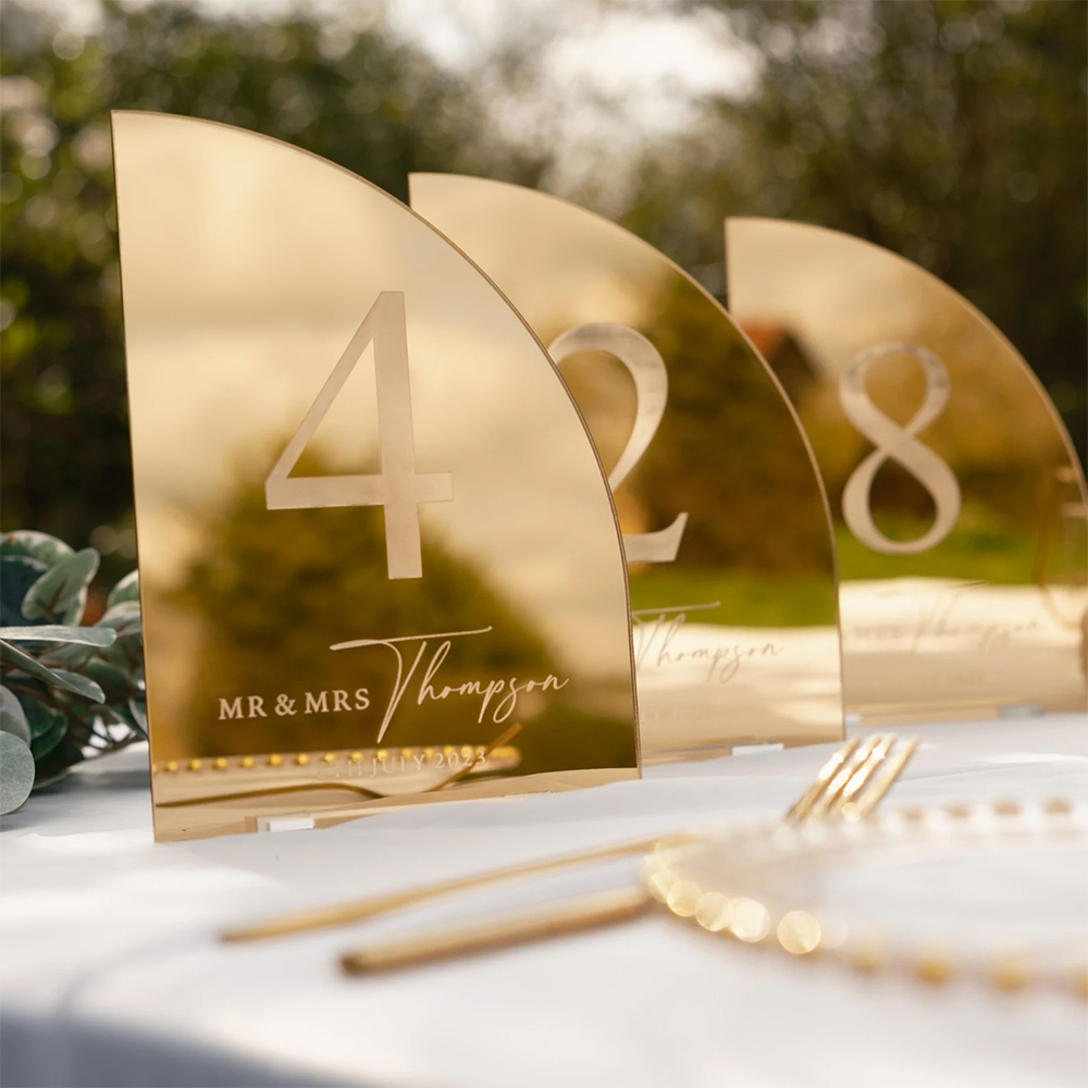Papan Menu Koktail Akrilik Cer - Table Number Gold ulasan dan harga